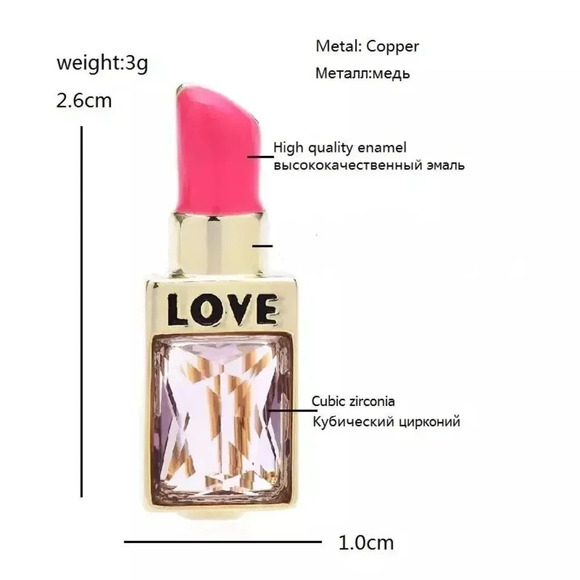 VQ Lipstick Brooch - Picture 3 of 6